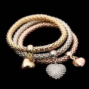 3Pcs Set Love Charm Fashion Bracelets